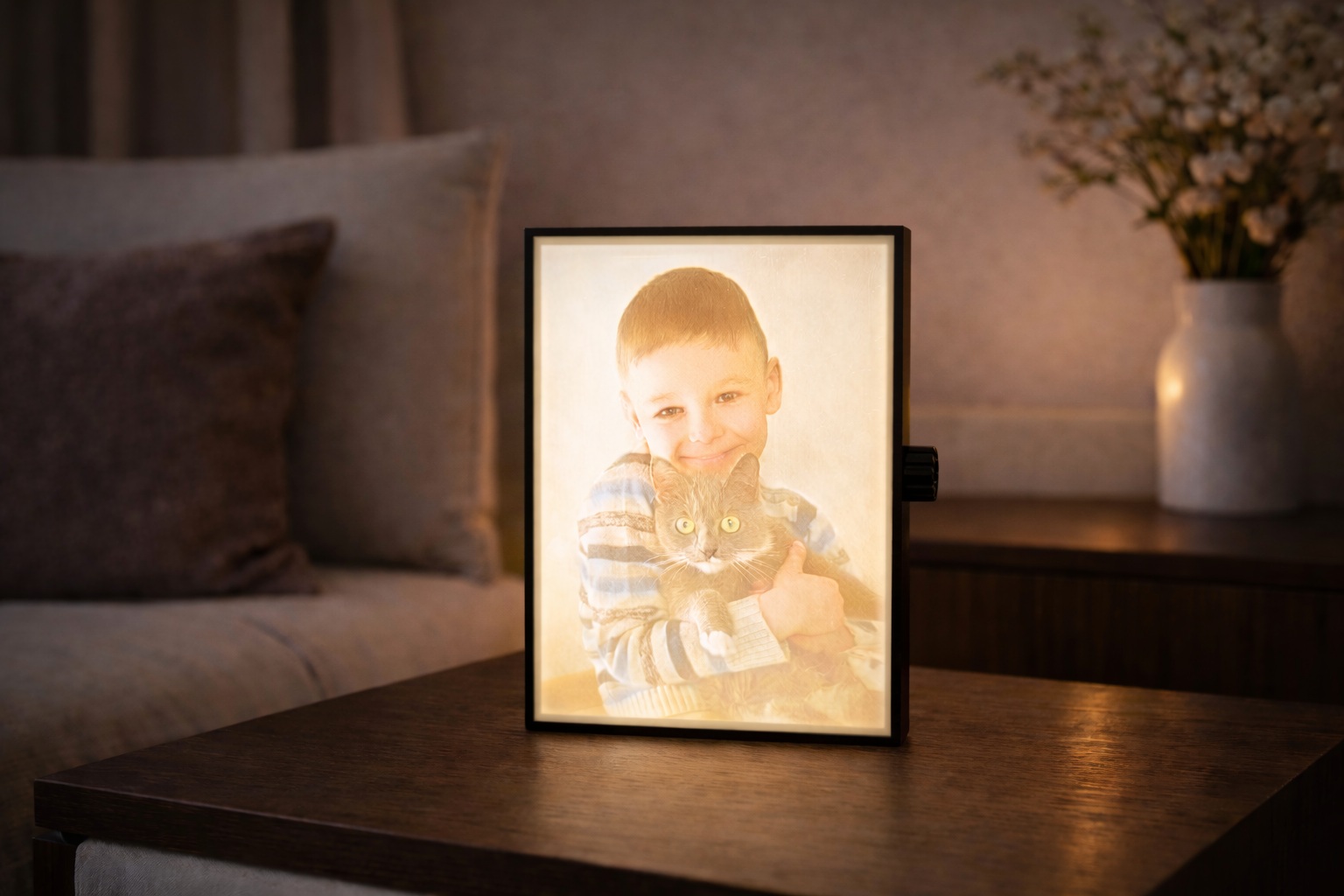 Демонстрационный светильник Lumiore с цветным литофаном